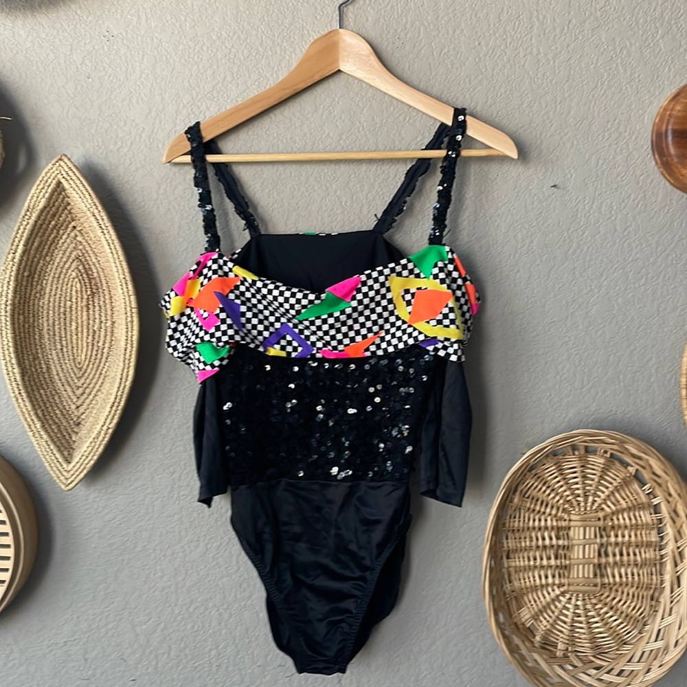 Vintage 80s print sequin costume